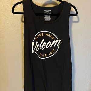 Volcom Black Logo Cotton Tank Top